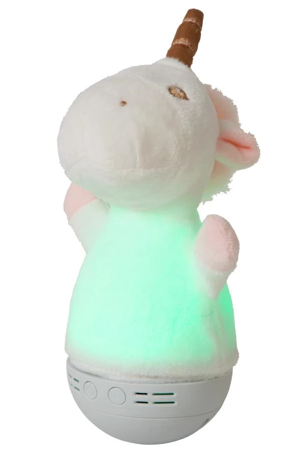 Lucide DOLLY - Lampe de table Chambres d'enfant - Piles - LED - 1x3W 2700K - Avec fonctionnalité musicale - Blanc - détail 1